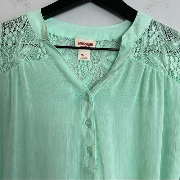 Mossimo Supply Co. XS Teal Belted Peasant Tunic NWT - Picture 2 of 13